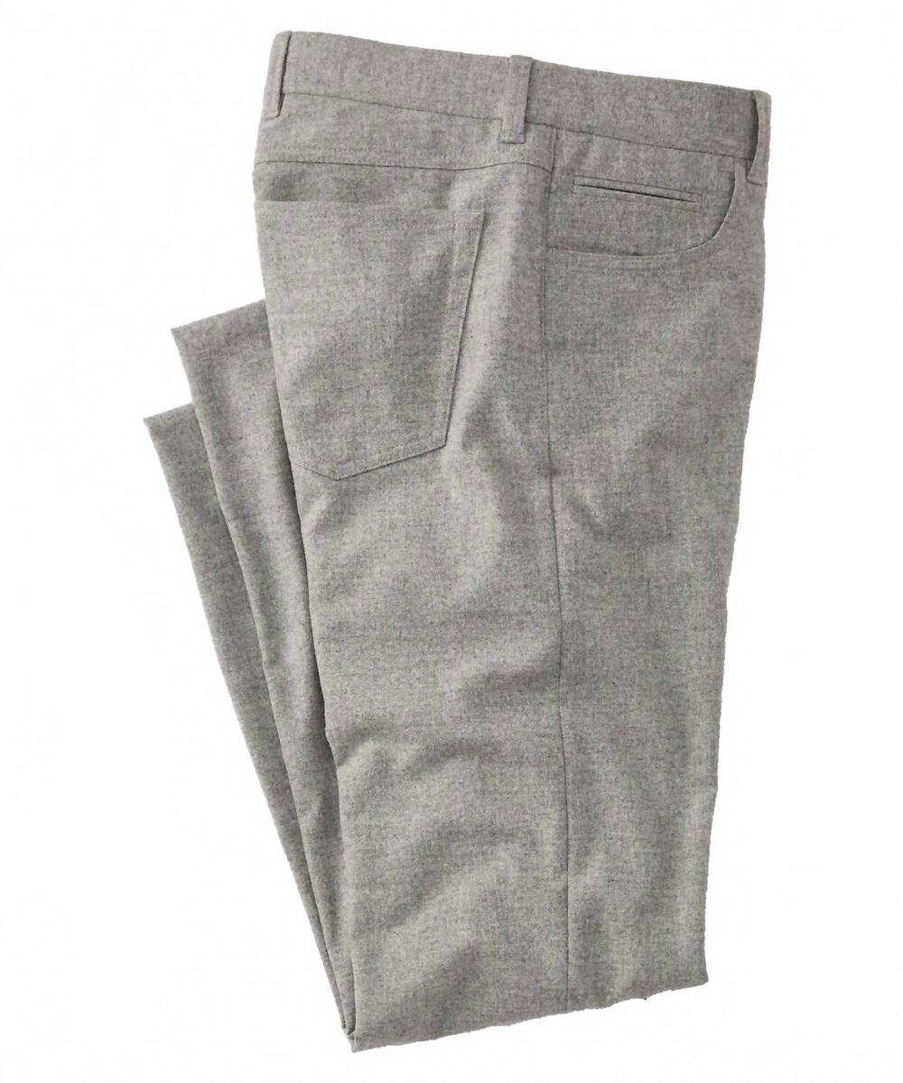 NEW BALLIN men's micro donegal ceramica wool blend comfort-eze pant in grey